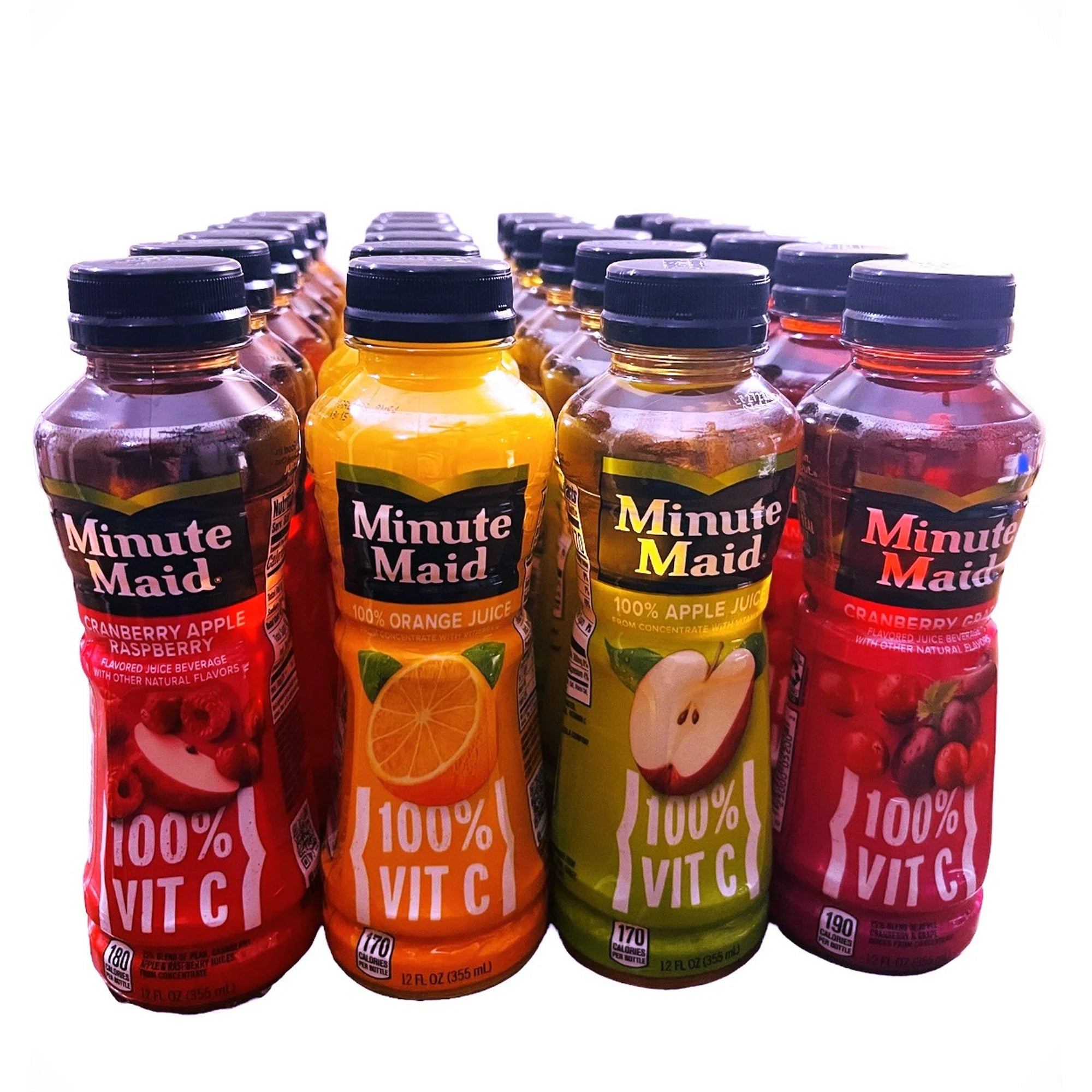 Minute Maid 100% Fruit Juice, 12 fl oz Bottles