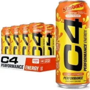C4 Starburst Orange, 16 Oz Can 12 Pack