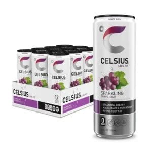 Celsius Grape Rush Sparking, 12 Oz Can 12pack