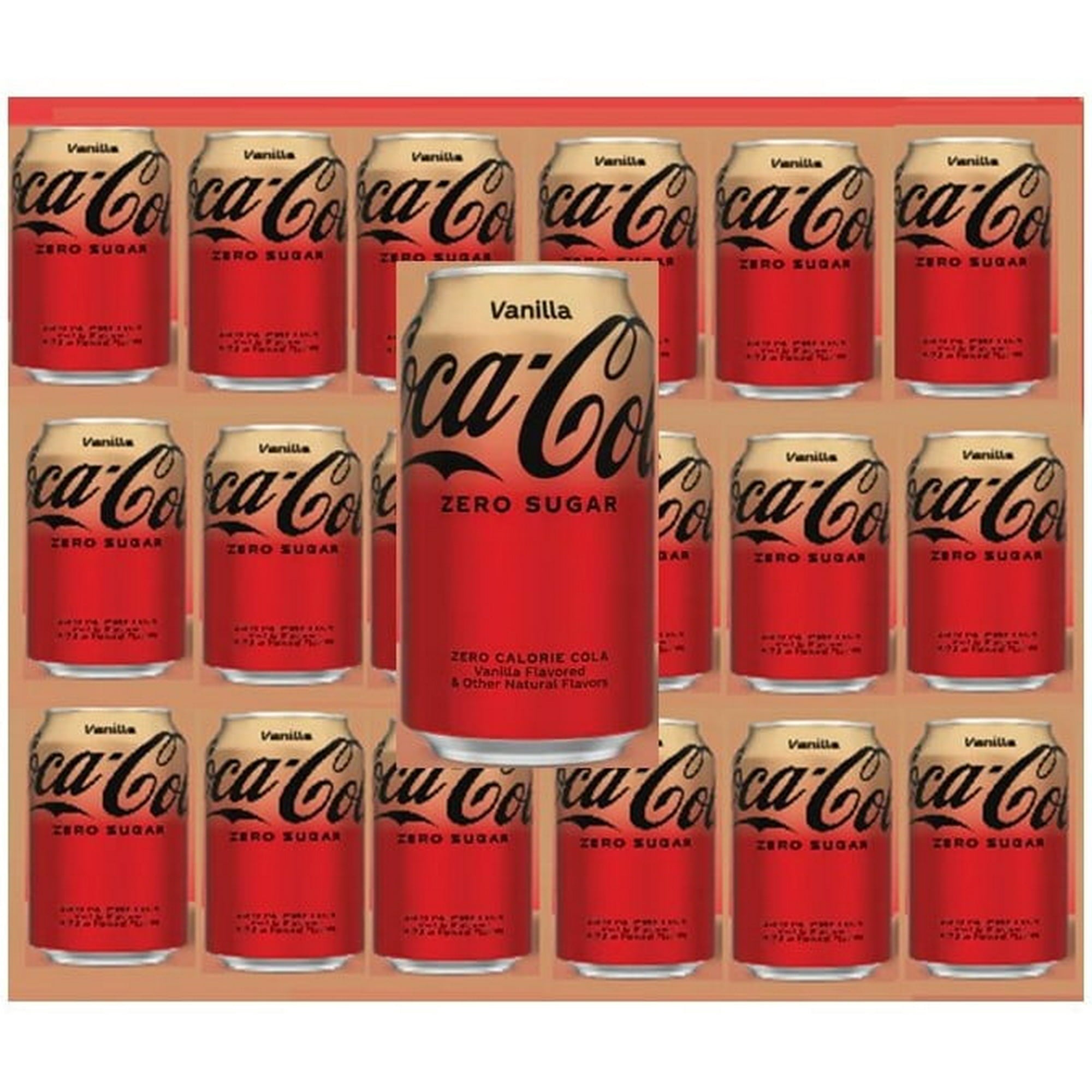 Coca-Cola Vanilla Soda Pop Zero Sugar, 12 fl oz, Pack of 18