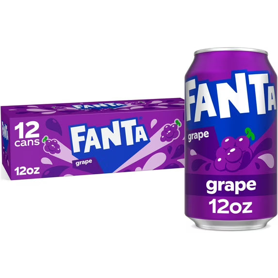 Fanta Soda Pop Fridge Pack, 12 fl oz, 12 Pack Cans