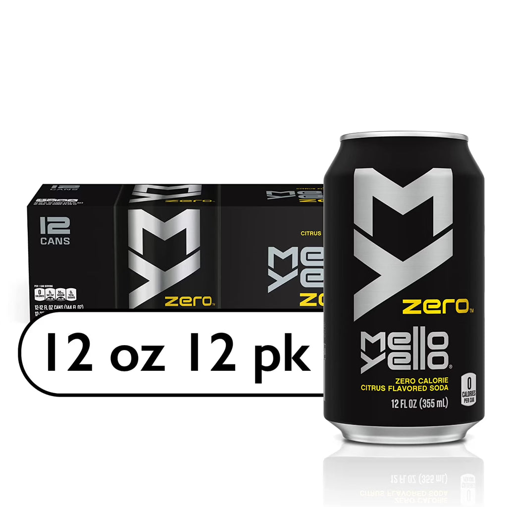 Mello Yello Zero Soft Drink 12oz Cans 12 Pack