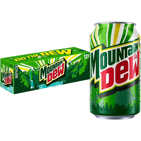 Mountain Dew Soda, 12 fl oz, 12 Count